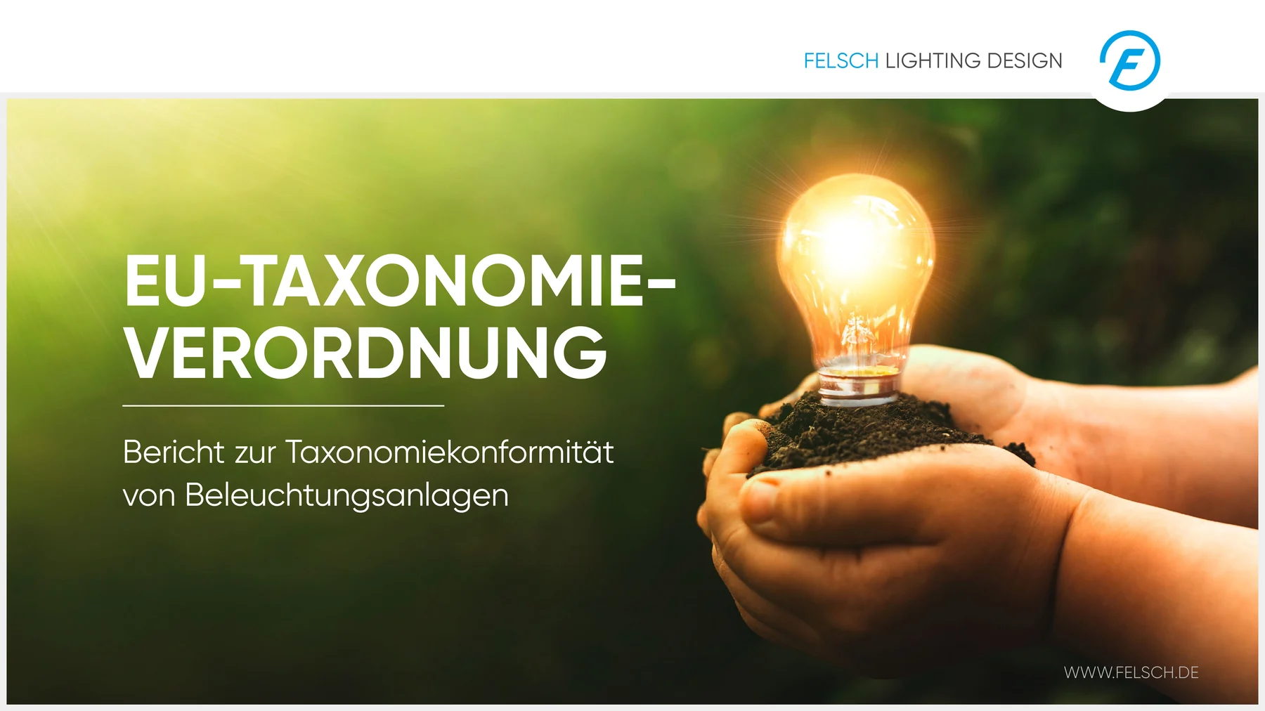 Titelseite: EU-Taxonomie-Verordnung: Bericht zur Taxonomiekonformität von Beleuchtungsanlagen