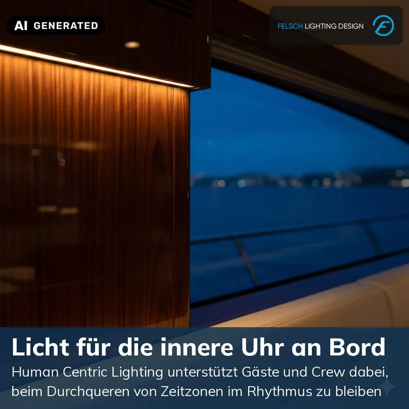 Auf einer langen Reise an Bord unterstützt Licht deine innere Uhr.